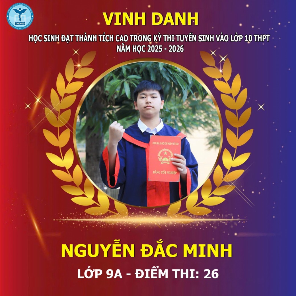 Em Nguyễn Đắc Minh - Lớp 9A